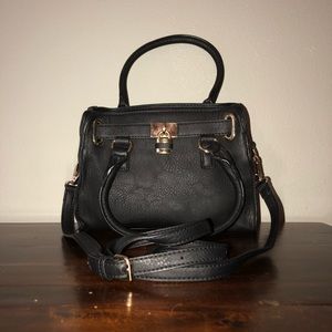 Black, handmade, leather, purse